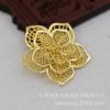 Hongxing DIY Joyería Cobre Color Oro 24K Conservante 36*9mm Floral Multicapa Hecho a Mano Material Accesorios Corona para el Cabello B547