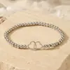 Pulsera de Cobre Chapado en Oro Estilo Europeo y Americano con Cuentas y Diseño de Corazón, Lazo, Ola y Cruz, Regalo para Mejores Amigos y Parejas, Pulsera para Mujer