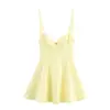 Comércio Exterior Vestido Novo Feminino Atacado 2025 Verão Moda Francesa Vestido de Alças Decorado com Laço 3152310