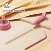Escova de limpeza para canudos curvos com cabo estendido e antiderrapante e cerdas finas e macias para limpar mamadeiras e copos térmicos - um item essencial para limpar canudos