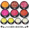 Polvo de uñas ultrafino con purpurina + lentejuelas de uñas mixtas redondas de 1 mm, parche de puntos con purpurina, decoraciones mixtas kg
