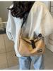 Bolsa de lona de grande capacidade para mulheres, nova primavera e verão 2025, bolsa transversal casual de ombro, bolsa de bolinho de massa Sense de alta qualidade