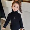 [Pronta Entrega] Suéter para Meninas 2025 Novo Outono e Inverno Crianças Inverno Gola Alta Macacão de Veludo Roupa de Inverno para Bebê Menina Espessado