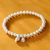 Pulseira de Sementes de Lótus Cor Dourado Areia para Mulheres, Design de Nicho de Luxo Leve de Alta Qualidade, Joias de Estilo Antigo, Acessórios de Mão para Mulheres Atacado