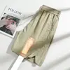 Pantalones Cortos Deportivos de Seda de Hielo de Secado Rápido para Hombre 2026 Verano Nuevos Sueltos de Pierna Ancha de Longitud Media Pantalones Cortos Casuales Americanos
