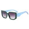 Gafas de sol cuadradas grandes y gruesas de estilo coreano retro para mujer, de cara redonda, adelgazantes, modernas, estilo callejero, con pierna ancha.