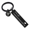 Chaveiro criativo personalizado em aço inoxidável Preto Dirija com segurança Eu preciso de você aqui comigo