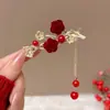 Pasador Recogido Accesorio de Peinado Nupcial Pasador de Pelo en Forma de U para la Parte Trasera de la Cabeza Pasador de Peinado para Vestido de Brindis de Alta Gama Nuevo Estilo Chino