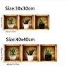 Pegatinas de Plantas en Maceta de Lujo Sencillas y Accesibles Más Vendidas de Temu para Sala de Estar, Pasillo, Entrada, Autoadhesivas, Impermeables y Antiincrustantes
