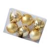 Decorações de Natal 6CM transparente bola de Natal feita à mão bola pintada bola de neve Decorações de árvore de Natal pendente transfronteiriço