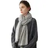 Bufanda 100% cachemira pura, simple y elegante, proporciona calidez y protección contra el frío, de longitud media, suave y amigable con la piel, bufanda grande tejida