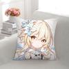 Mercancía de Genshin Impact Almohada de Peluche Impresa Dibujo Animado Anime Bidimensional Respaldo Sofá Cojín de Dormitorio Marca Compartida Decoración del Hogar