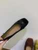 Zapatos planos de verano para mujer de estilo retro francés con punta cuadrada y lazo, mocasines ballet poco profundos de suela blanda, zapatos de abuela