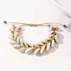 Amazon Moda Europea y Americana Transfronteriza Estilo Vacaciones en la Playa Pulsera de Cuerda Simple con Conchas Nuevo Producto de Verano Accesorios Pulsera