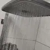 Traje de ducha rectangular con rociador superior, mango multifuncional, función de rociador de lluvia