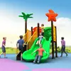 Equipamento de Playground Infantil Grande Porte Transfronteiriço, Combinação de Escorregador de Plástico e Balanço para Parque Comunitário
