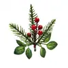 Decoraciones navideñas: piñas, agujas de pino artificiales, bayas rojas, bellotas, decoraciones de frutas, colgantes de Navidad, accesorios, adornos