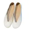 Zapatos planos blancos casuales y elegantes estilo commuting de punta redonda 2026 elegantes para mujer, cómodos zapatos de abuela slip-on de suela blanda