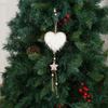 Navidad Nuevo Producto Transfronterizo Reno Corazón Árbol de Navidad Atmósfera Sencilla Adornos Colgantes Decoraciones de Madera Estilo Europeo