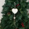 Colgante Personalizado de Navidad Nuevo Corazón Alce Árbol de Navidad Atmósfera Navideña Simple Colgante Decoraciones para el Hogar Europeas y Americanas