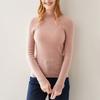 Suéter de Cashmere Sem Costura Linha Premium Feminino 100% Cashmere Puro Gola Alta Caimento Solto Suéter Pulôver Camisa Base