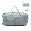 Bolsa de Viaje Plegable de Gran Capacidad, Ligera, Sencilla, Informal, para Deportes, Yoga y Fitness, Bolsa de Equipaje de Doble Espalda con Separación de Seco y Húmedo