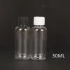 Atacado à vista 5/10/20/30/50/100ml transparente boca pequena fina alta garrafa fina plástico garrafa líquida