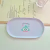 Linda Bandeja de Bocadillos para el Hogar Labubu Mesa de Comedor Escupidera Bandeja para Guardar Fruta Bandeja para Taza de Té