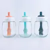 Olla Doméstica para Servir Aceite de Cocina con Alto Valor Estético, Cepillo Integrado y Diseño para Verter, Botella de Aceite de Vidrio Espesado, Adecuada para Barbacoa y Freidora de Aire
