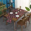 Bandera de Mesa Navideña Estampada Transfronteriza Bandera Larga de Mesa de Gama Alta Americana Impermeable, a Prueba de Aceite y Antiincrustante Bandera de Servilleta de Mesa Dropshipping
