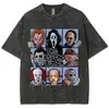 2025 Nuevo Modelo Comercio Exterior Marca Independiente Holgada y Cómoda Retro Y2K Anime Unisex Camiseta Lavada Adulto Camiseta Corta