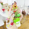 Llavero de Resina con Cuentas Hecho a Mano de Verduras y Frutas Decoración para Taza Colgante Lindo para Bolso Femenino Colgante de Moda Regalo