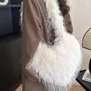Bolso de Hombro de Felpa Original Niche Love de Gran Capacidad para Mujer, Bolso de Moda Ins Versátil para Otoño e Invierno, Bolso Peludo, Bolso Cruzado