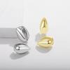 Novos Brincos de Metal em Formato de Gota d'Água da Moda para Meninas em Estilo Japonês e Coreano, com um Toque Descolado e de Alto Padrão Kzce351