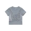 Tutu Elefantito Ropa Infantil Camiseta de Manga Corta para Niñas Verano 2026 Nuevo Estilo Top Falso de Dos Piezas de Media Manga Súper Lindo