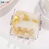 Nuevo Elegante Pinza Pequeña de PVC con Estampado de Leopardo Degradado para Peinados Semirecogidos, Pinza para Flequillo, Accesorio para el Cabello Lateral, Accesorio para el Cabello, Pinza de Tiburón al por Mayor
