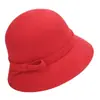Rongmei 2026 Nuevo Sombrero Clásico Hepburn Transfronterizo con Ala Curva, Sombrero de Mezcla de Seda y Lana, Elegante Sombrero de Estilo Francés