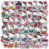 50 Pegatinas de Dibujos Animados Melody Culomi Pudding Dog Kt Cat Equipaje Decoración para Computadora Pegatinas para Niños Impermeables