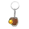 Série de Baseball Popular Transfronteiriça Chaveiros Esportivos Cola Macia Personalizada Pingente de Bolsa DIY Desenho Animado Joias Atacado