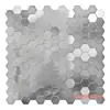 Azulejos Mosaico Espelhados Hexagonais Pequenos de Aço Inoxidável Metálico Estilo Europeu KTV Bar Entrada Azulejos de Parede com Fundo Preto Dourado
