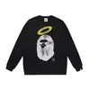 Comercio exterior transfronterizo marca de tendencia estilo japonés BAPE cabeza de tiburón estampado de letras unisex sudadera con cuello redondo colección