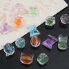 Contas de açúcar acrílicas em formato de coração, quadrado, abóbora, borboleta, cabeça de gato, contas soltas para colar DIY feito à mão, joias, atacado de contas