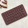 Molde de chocolate com letra DIY transfronteiriço conjunto de 2 peças gelatina sorvete doce molde de chocolate de silicone de grau alimentício