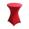 Mantel para Mesa de Bar de Venta Directa de Fábrica Transfronteriza, Funda de Mesa para Mesa de Cóctel de Banquete de Color Sólido, Funda de Mesa de Alta Elasticidad, Impresión Personalizable