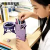 Nuevo Estuche Perforado DIY Silicona Creativo Portalápices Lindo Dibujo Animado Estudiante Portalápices Portátil Caja de Lápices de Gran Capacidad