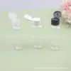 Botella ovalada de 100 ml con tapa abatible, frasco pequeño de medicina para pescar, tapa de mariposa, botella plana, botella de gel de ducha, botella de gel de ducha
