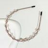 Diadema Dentada con Perlas y Pedrería Estilo Coreano Diadema Antideslizante Artefacto Cueva para el Cabello Flequillo Cabello Roto Pinza para el Cabello Combinable Tocado Elegante