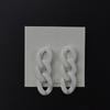Aguja de plata 925 accesorios transfronterizos pintura hecha a mano fieltro pendientes de moda europeos y americanos pendientes geométricos de acrílico mixto dorado pendientes de botón