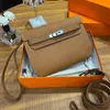 Nuevo Bolso Kelly de Piel de Vaca con Huella de Mano Unisex Bolso Messyman Bolso de Hombro para Mujer Bolso Sobre Bolso de Cuero Genuino de Axila