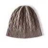 Nuevo gorro de punto trenzado otoño e invierno, 100% cachemir puro, cálido, color liso, versátil, gorro de copa redonda, estilo mujer